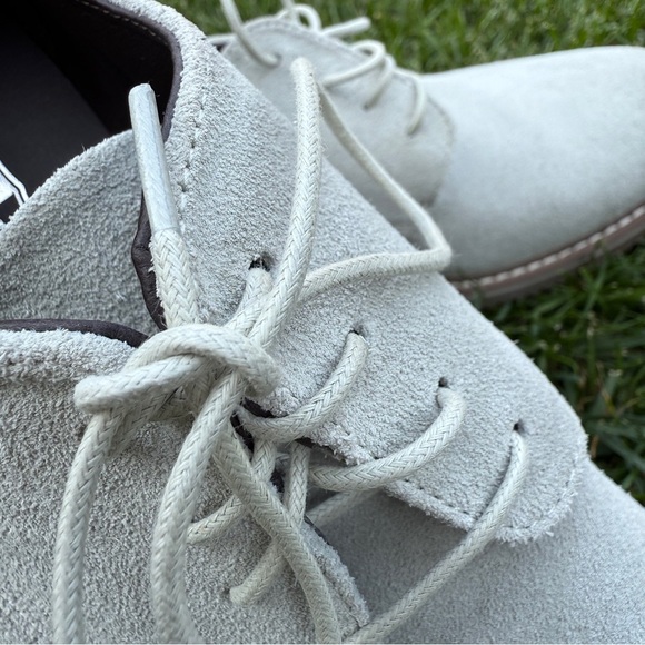 Black Brown 1826 Men's Suede Oxfords - Light Gray ‘Henry’ Size 10 - Picture 5 of 15